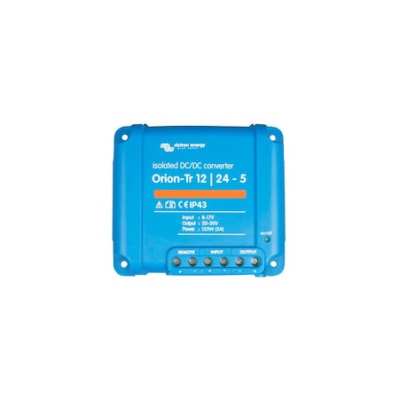 Victron Energy DC to DC Converter, 12V DC to 24V DC, 120VA, 0 Hz, Screw Terminals ORI122410110